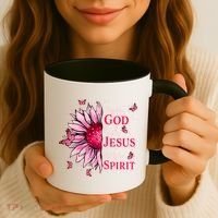 Blessed By God Loved By Jesus Sunflower  Coffee Mug thumb 3