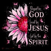 Blessed By God Loved By Jesus Sunflower  Women's Hoodie thumb 2