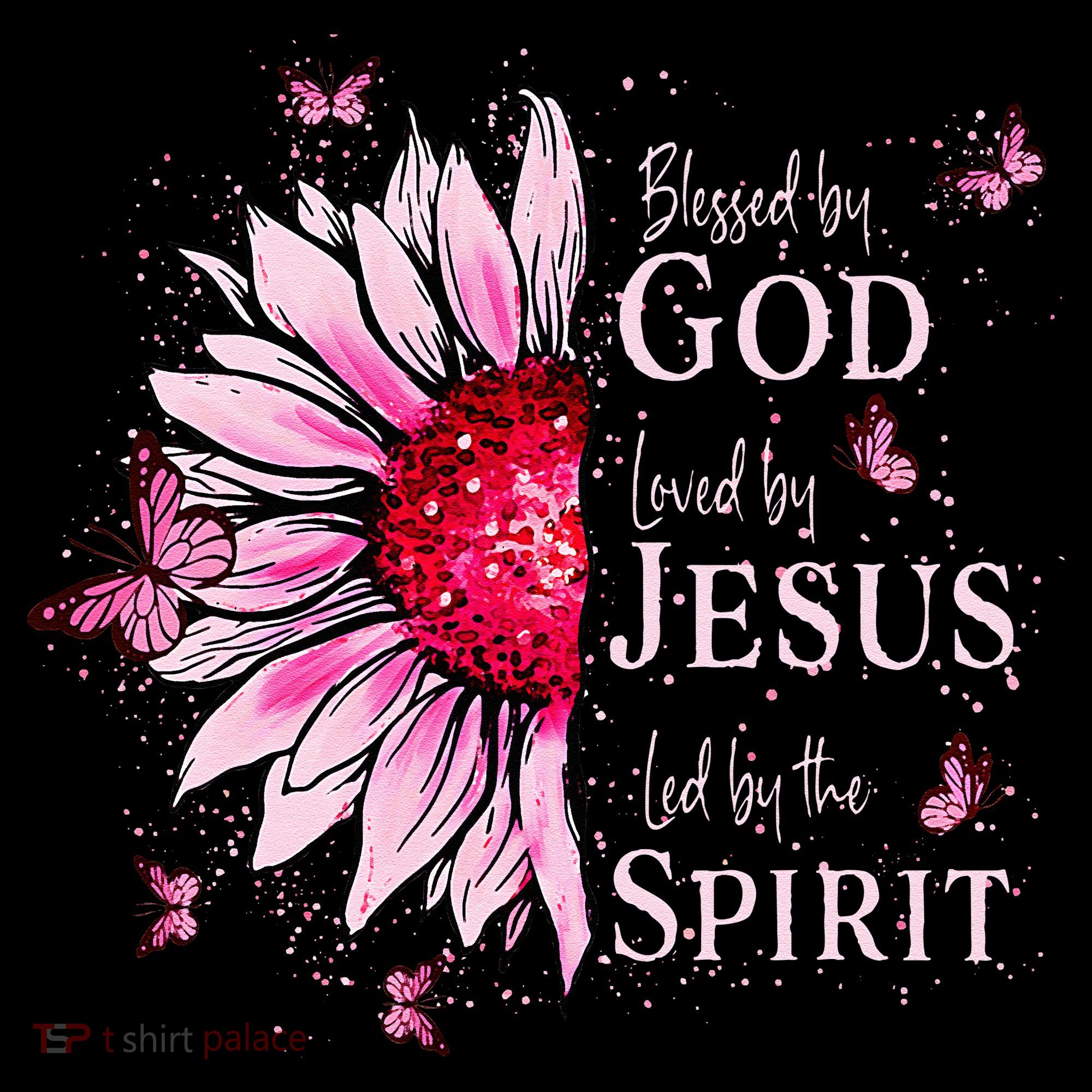 Blessed By God Loved By Jesus Sunflower  Women's Hoodie