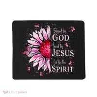 Blessed By God Loved By Jesus Sunflower  Mousepad thumb 0