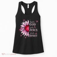 Blessed By God Loved By Jesus Sunflower  Women's Tank Top thumb 0