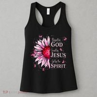 Blessed By God Loved By Jesus Sunflower  Women's Tank Top thumb 3