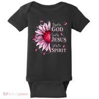Blessed By God Loved By Jesus Sunflower  Baby Bodysuit thumb 0