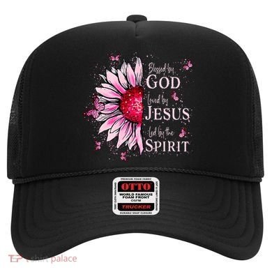 Blessed By God Loved By Jesus Sunflower  Hat
