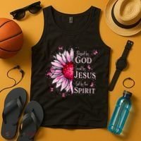 Blessed By God Loved By Jesus Sunflower  Tank Top thumb 4