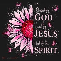 Blessed By God Loved By Jesus Sunflower  Kids Sweatshirt thumb 2