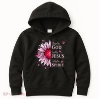 Blessed By God Loved By Jesus Sunflower  Kids Hoodie thumb 0
