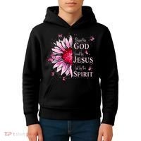 Blessed By God Loved By Jesus Sunflower  Kids Hoodie thumb 4