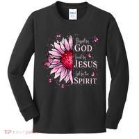 Blessed By God Loved By Jesus Sunflower  Kids Long Sleeve Shirt thumb 0