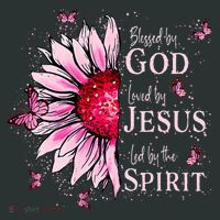 Blessed By God Loved By Jesus Sunflower  Infant Baby Jersey Bodysuit thumb 2
