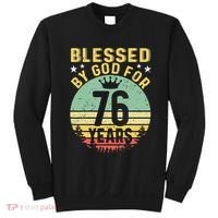 Blessed By GOD For 76 Years Of Being Awesome 76 Birthday Sweatshirt thumb 0