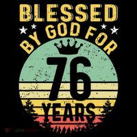 Blessed By GOD For 76 Years Of Being Awesome 76 Birthday Coffee Mug thumb 5