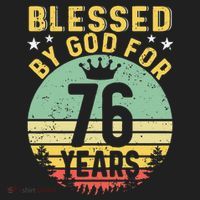 Blessed By GOD For 76 Years Of Being Awesome 76 Birthday Beanie thumb 2