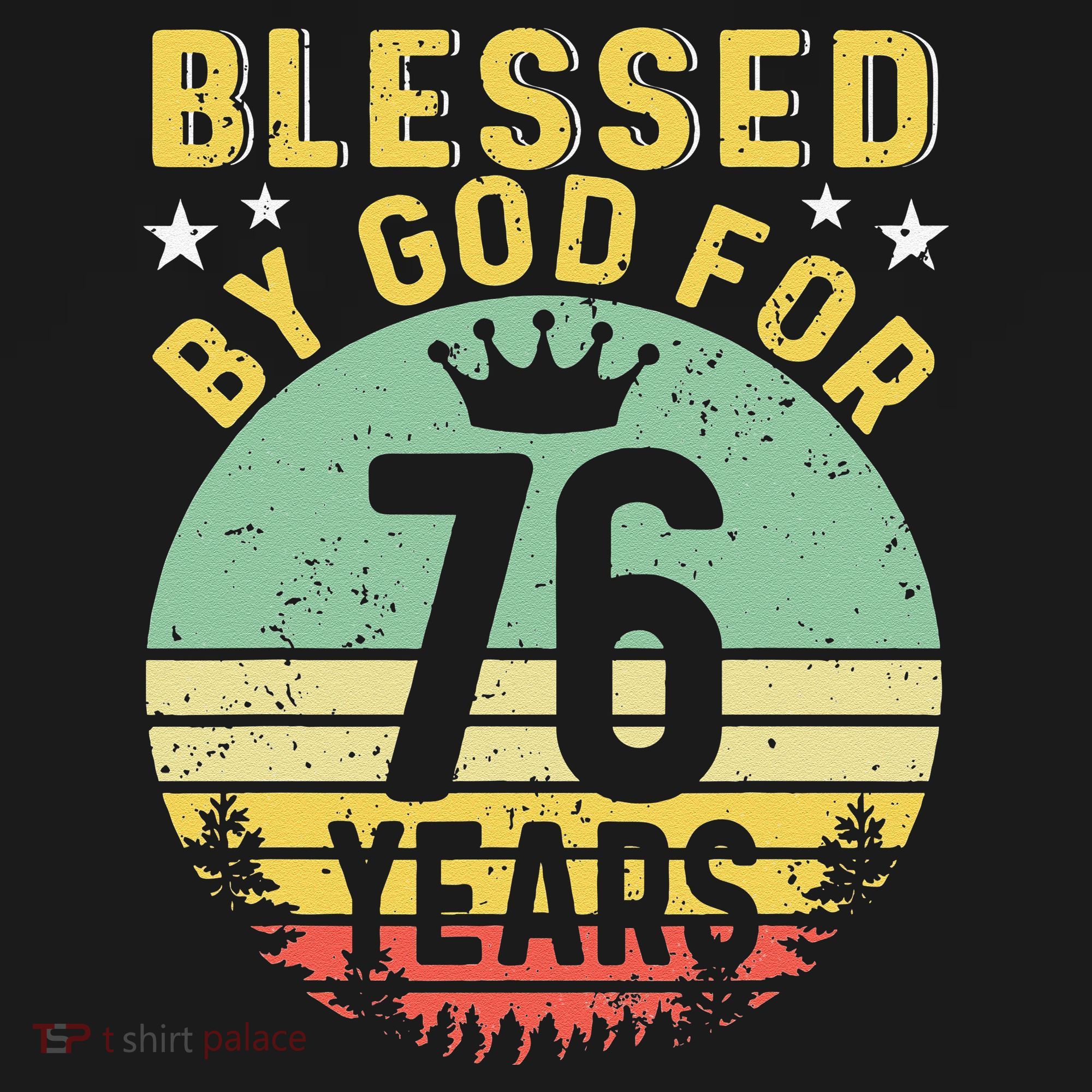Blessed By GOD For 76 Years Of Being Awesome 76 Birthday Women's Hoodie