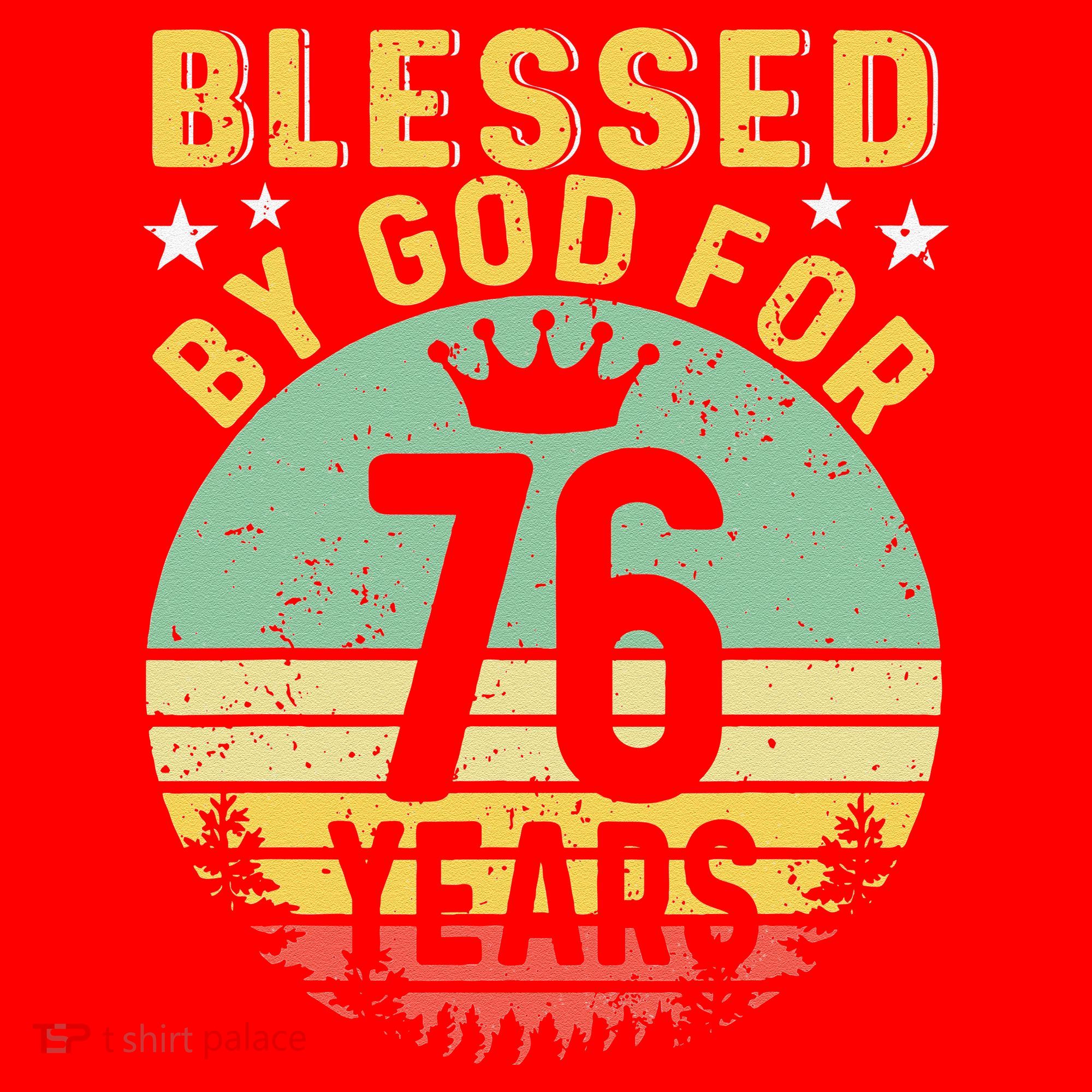 Blessed By GOD For 76 Years Of Being Awesome 76 Birthday Santa Hat