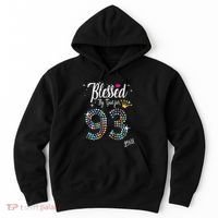 Blessed By God For 93 Years 93rd Birthday Anniversary Hoodie thumb 0