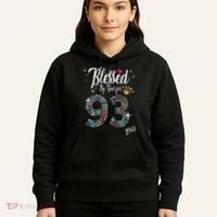 Blessed By God For 93 Years 93rd Birthday Anniversary Hoodie thumb 5