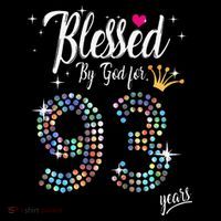 Blessed By God For 93 Years 93rd Birthday Anniversary Coffee Mug thumb 5