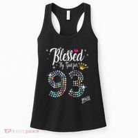 Blessed By God For 93 Years 93rd Birthday Anniversary Women's Tank Top thumb 0