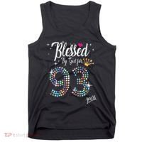 Blessed By God For 93 Years 93rd Birthday Anniversary Tank Top thumb 0