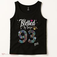 Blessed By God For 93 Years 93rd Birthday Anniversary Tank Top thumb 2