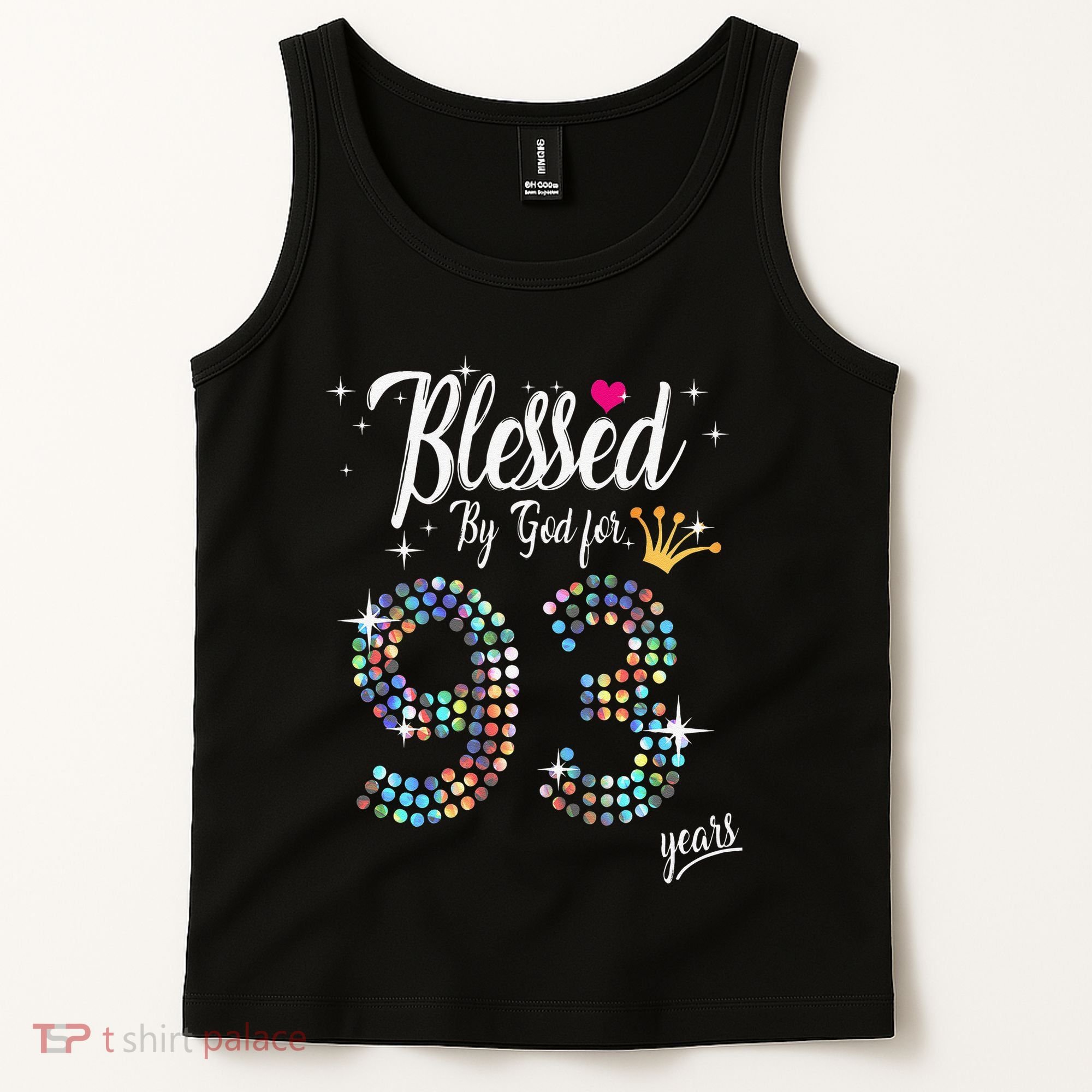 Blessed By God For 93 Years 93rd Birthday Anniversary Tank Top