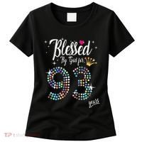 Blessed By God For 93 Years 93rd Birthday Anniversary Women's T-Shirt thumb 0