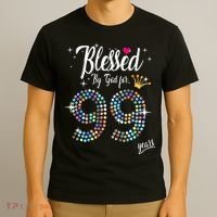 Blessed By God For 99 Years 99th Birthday Anniversary T-Shirt thumb 3
