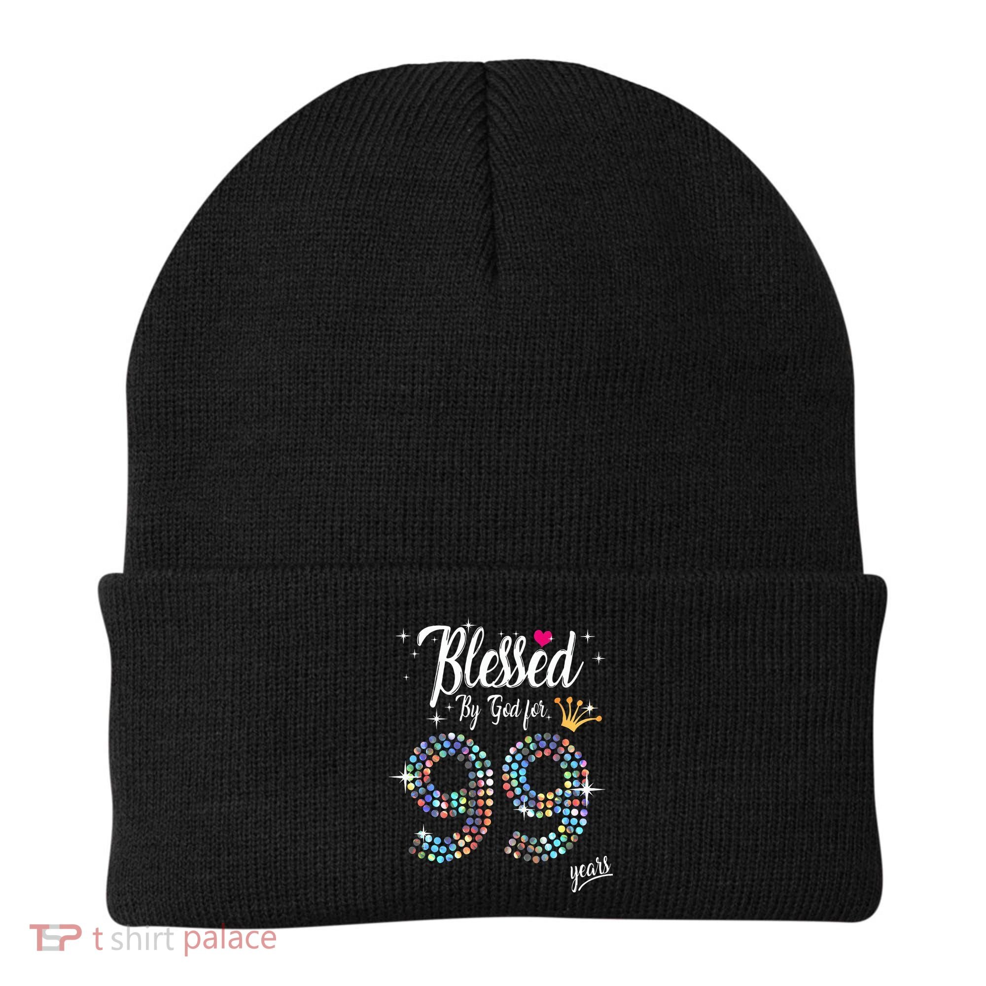 Blessed By God For 99 Years 99th Birthday Anniversary Beanie