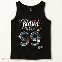 Blessed By God For 99 Years 99th Birthday Anniversary Tank Top thumb 2