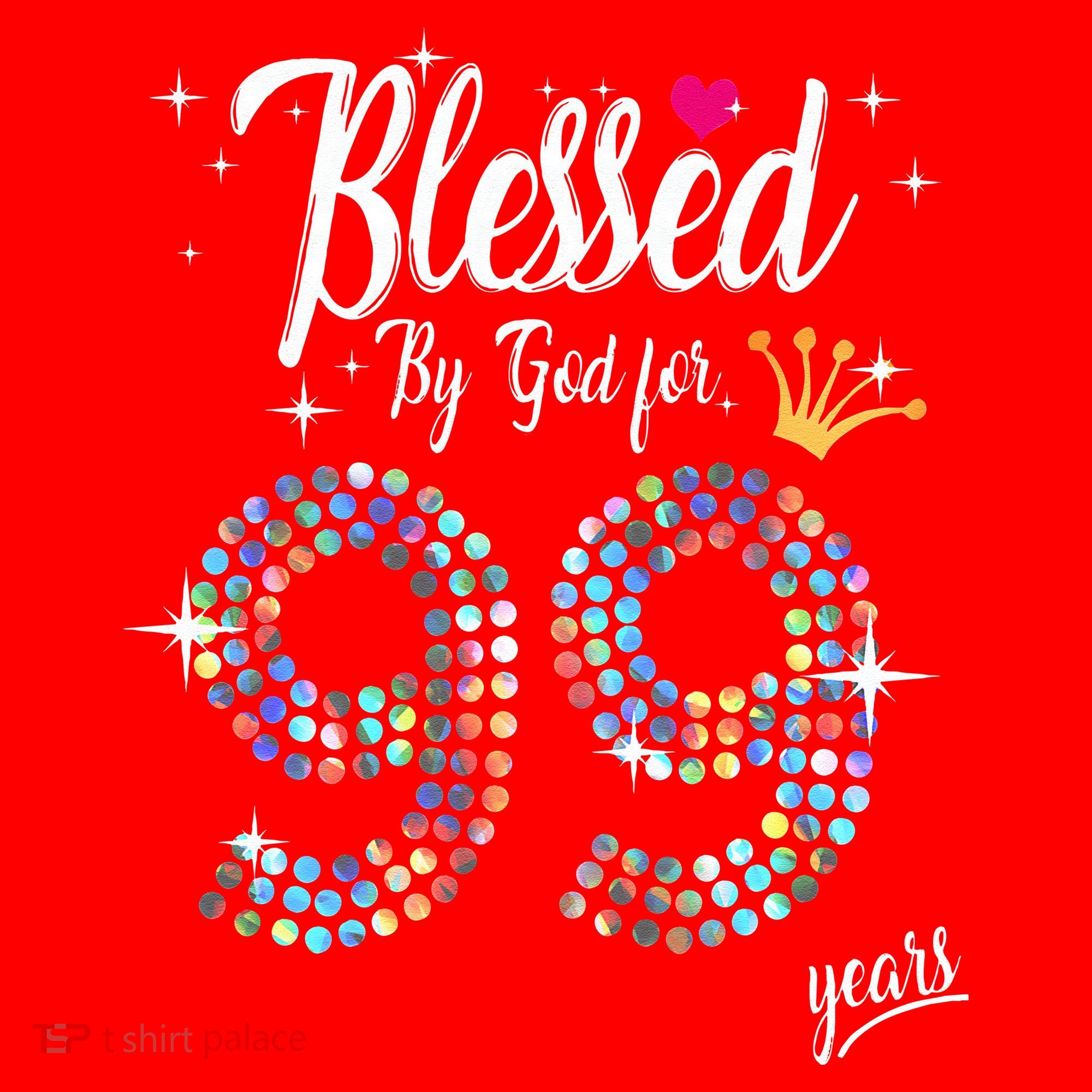 Blessed By God For 99 Years 99th Birthday Anniversary Santa Hat