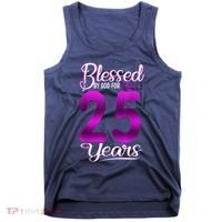Blessed by God for 25 Years Old 25th Birthday Present Gifts Crown Tank Top thumb 0