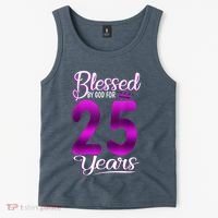 Blessed by God for 25 Years Old 25th Birthday Present Gifts Crown Tank Top thumb 2