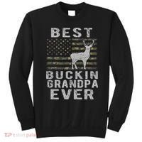 Best Bucking Grandpa Ever Camouflage Us Flag Deer Hunting Sweatshirt thumb 0