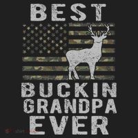Best Bucking Grandpa Ever Camouflage Us Flag Deer Hunting Beanie thumb 2