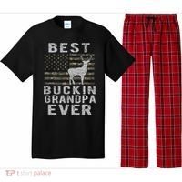 Best Bucking Grandpa Ever Camouflage Us Flag Deer Hunting Pajama Set thumb 0