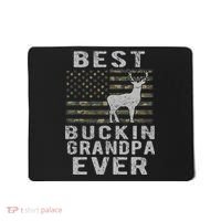 Best Bucking Grandpa Ever Camouflage Us Flag Deer Hunting Mousepad thumb 0