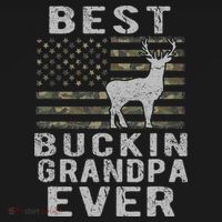 Best Bucking Grandpa Ever Camouflage Us Flag Deer Hunting Mousepad thumb 1