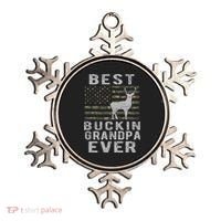 Best Bucking Grandpa Ever Camouflage Us Flag Deer Hunting Ornament thumb 0