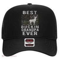 Best Bucking Grandpa Ever Camouflage Us Flag Deer Hunting Hat thumb 0
