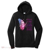 Blessed By God Loved By Jesus Butterfly Christian Women's Hoodie thumb 0