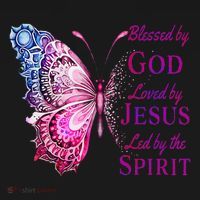 Blessed By God Loved By Jesus Butterfly Christian Women's Hoodie thumb 2