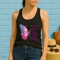 Blessed By God Loved By Jesus Butterfly Christian Women's Tank Top thumb 2