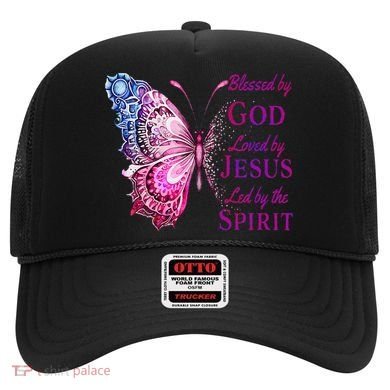 Blessed By God Loved By Jesus Butterfly Christian Hat