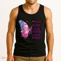 Blessed By God Loved By Jesus Butterfly Christian Tank Top thumb 3