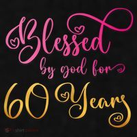 Blessed By God For 60 Years Old Wo 60th Birthday Ladies PosiCharge Tri-Blend Wicking Tank thumb 2