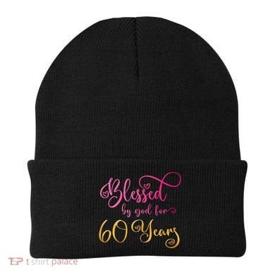 Blessed By God For 60 Years Old Wo 60th Birthday Beanie