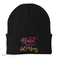 Blessed By God For 60 Years Old Wo 60th Birthday Beanie thumb 0