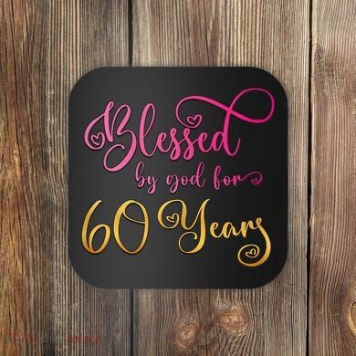 Blessed By God For 60 Years Old Wo 60th Birthday Coaster