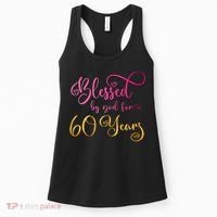 Blessed By God For 60 Years Old Wo 60th Birthday Women's Tank Top thumb 0